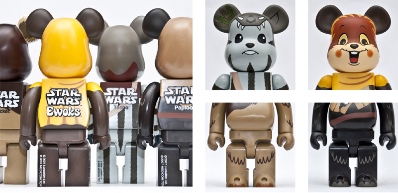 Star Wars, Be@rbrick 400%: Teebo, 2008 / Wicket, 2006 / Ewok, 2008 / Paploo, 2007